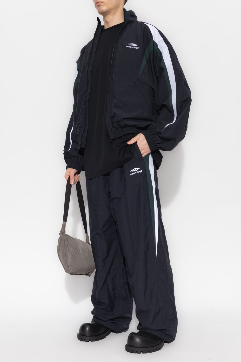 【BALENCIAGA】モカシン レザー ブランドロゴ 無地 スクエアトゥ Balenciaga Womens Black Black Grey Fashion Designer Eyewear
